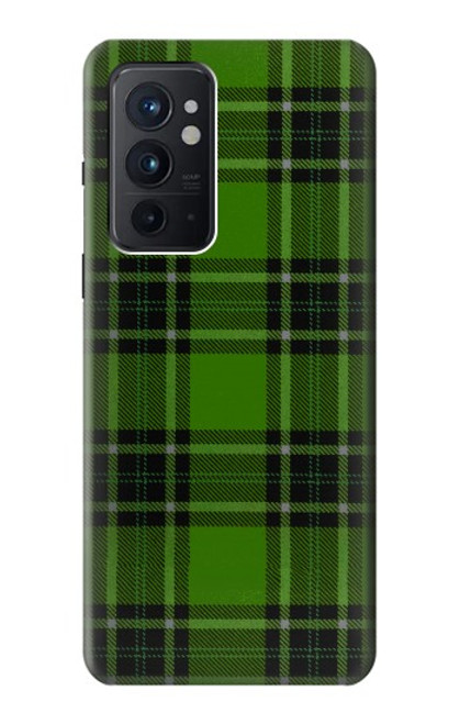 W2373 Tartan Green Pattern Hülle Schutzhülle Taschen und Leder Flip für OnePlus 9RT 5G