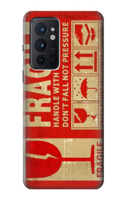 W3552 Vintage Fragile Label Art Hülle Schutzhülle Taschen und Leder Flip für OnePlus 9RT 5G