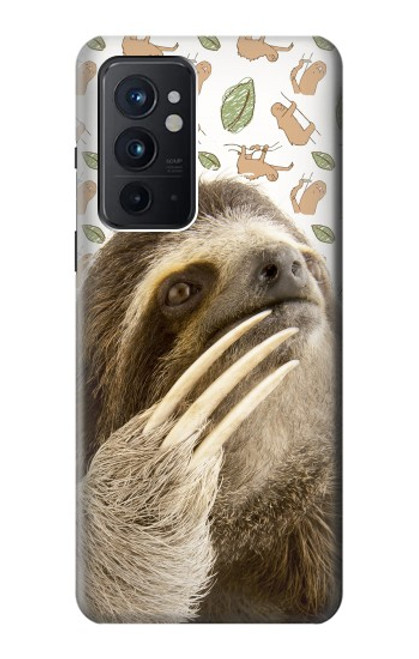 W3559 Sloth Pattern Hülle Schutzhülle Taschen und Leder Flip für OnePlus 9RT 5G