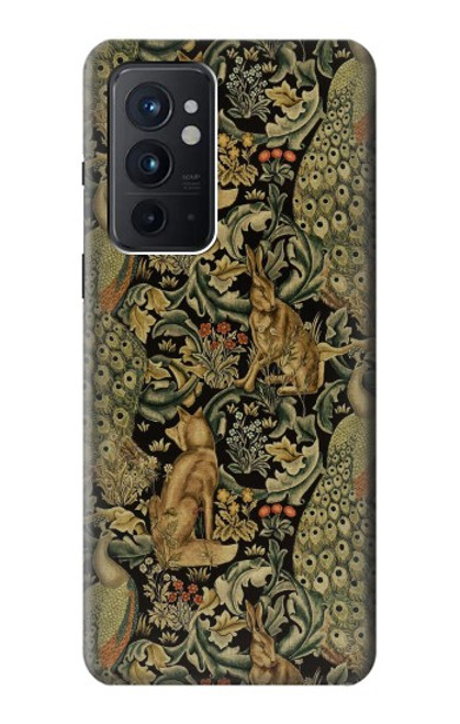 W3661 William Morris Forest Velvet Hülle Schutzhülle Taschen und Leder Flip für OnePlus 9RT 5G