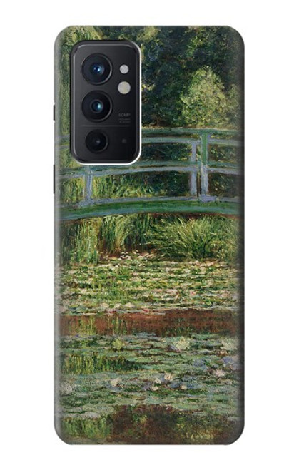 W3674 Claude Monet Footbridge and Water Lily Pool Hülle Schutzhülle Taschen und Leder Flip für OnePlus 9RT 5G