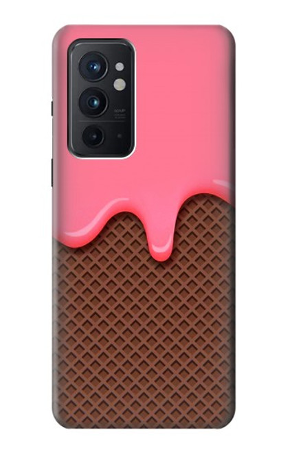 W3754 Strawberry Ice Cream Cone Hülle Schutzhülle Taschen und Leder Flip für OnePlus 9RT 5G