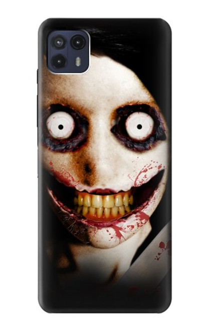 W1344 Jeff the Killer Hülle Schutzhülle Taschen und Leder Flip für Motorola Moto G50 5G [for G50 5G only. NOT for G50]