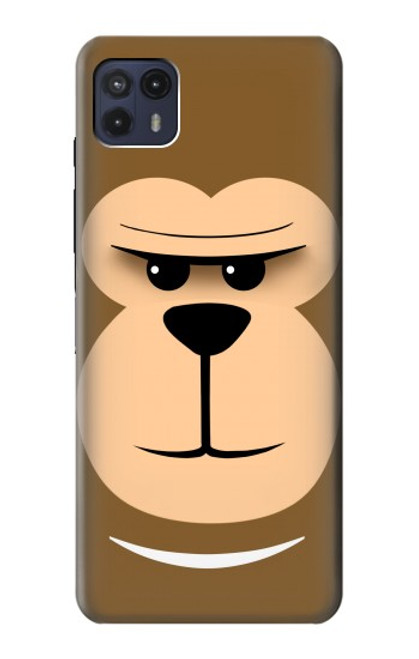W2721 Cute Grumpy Monkey Cartoon Hülle Schutzhülle Taschen und Leder Flip für Motorola Moto G50 5G [for G50 5G only. NOT for G50]