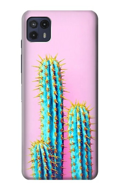 W3673 Cactus Hülle Schutzhülle Taschen und Leder Flip für Motorola Moto G50 5G [for G50 5G only. NOT for G50]