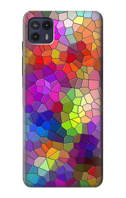 W3677 Colorful Brick Mosaics Hülle Schutzhülle Taschen und Leder Flip für Motorola Moto G50 5G [for G50 5G only. NOT for G50]