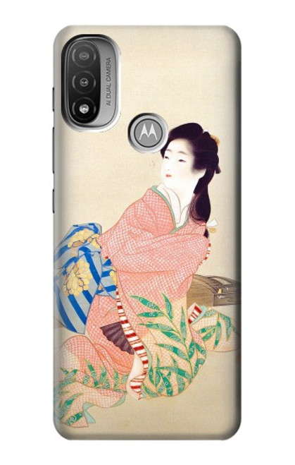 W0889 Japan Art Kimono Hülle Schutzhülle Taschen und Leder Flip für Motorola Moto E20,E30,E40