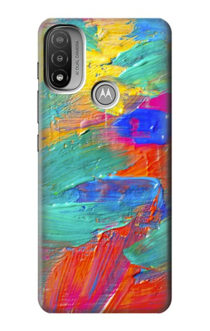 W2942 Brush Stroke Painting Hülle Schutzhülle Taschen und Leder Flip für Motorola Moto E20,E30,E40