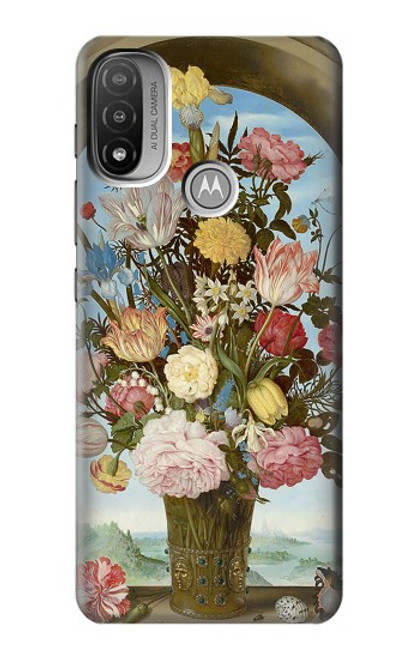 W3749 Vase of Flowers Hülle Schutzhülle Taschen und Leder Flip für Motorola Moto E20,E30,E40