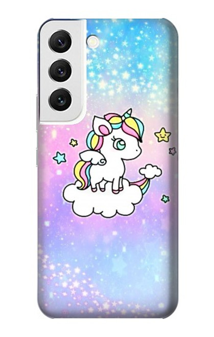 W3256 Cute Unicorn Cartoon Hülle Schutzhülle Taschen und Leder Flip für Samsung Galaxy S22