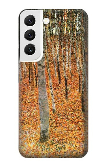 W3380 Gustav Klimt Birch Forest Hülle Schutzhülle Taschen und Leder Flip für Samsung Galaxy S22