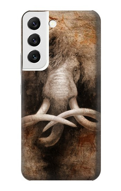W3427 Mammoth Ancient Cave Art Hülle Schutzhülle Taschen und Leder Flip für Samsung Galaxy S22
