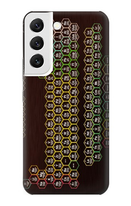 W3544 Neon Honeycomb Periodic Table Hülle Schutzhülle Taschen und Leder Flip für Samsung Galaxy S22