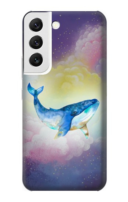 W3802 Dream Whale Pastel Fantasy Hülle Schutzhülle Taschen und Leder Flip für Samsung Galaxy S22
