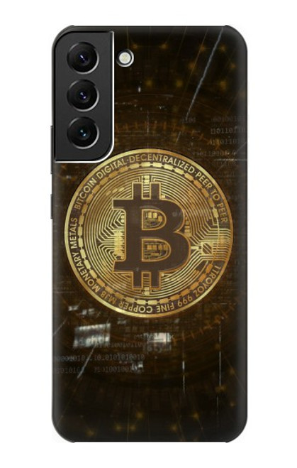 W3798 Cryptocurrency Bitcoin Hülle Schutzhülle Taschen und Leder Flip für Samsung Galaxy S22 Plus