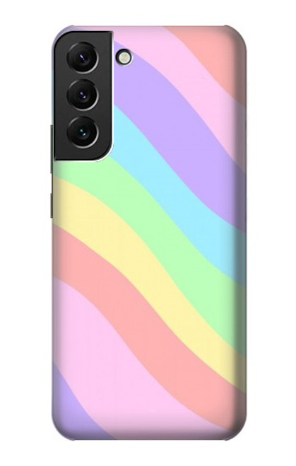W3810 Pastel Unicorn Summer Wave Hülle Schutzhülle Taschen und Leder Flip für Samsung Galaxy S22 Plus