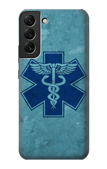 W3824 Caduceus Medical Symbol Hülle Schutzhülle Taschen und Leder Flip für Samsung Galaxy S22 Plus