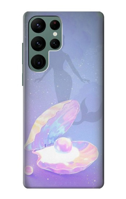 W3823 Beauty Pearl Mermaid Hülle Schutzhülle Taschen und Leder Flip für Samsung Galaxy S22 Ultra