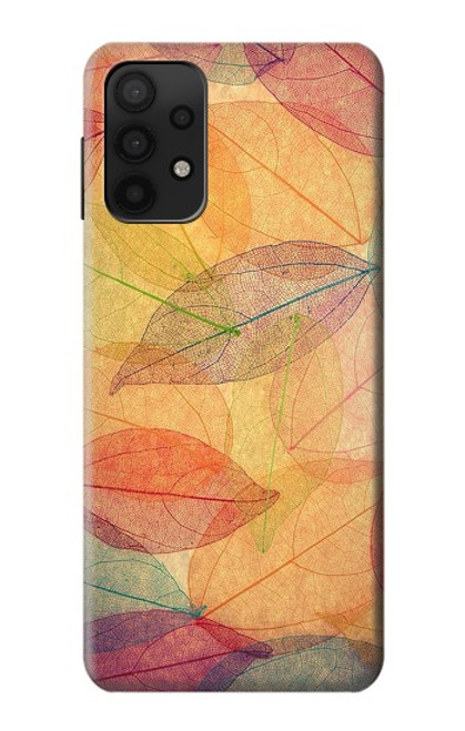 W3686 Fall Season Leaf Autumn Hülle Schutzhülle Taschen und Leder Flip für Samsung Galaxy M32 5G