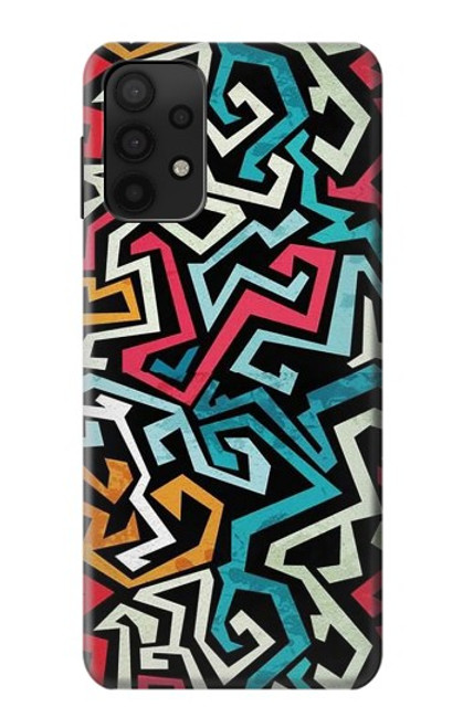 W3712 Pop Art Pattern Hülle Schutzhülle Taschen und Leder Flip für Samsung Galaxy M32 5G