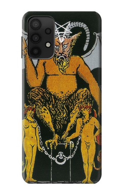 W3740 Tarot Card The Devil Hülle Schutzhülle Taschen und Leder Flip für Samsung Galaxy M32 5G