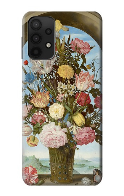 W3749 Vase of Flowers Hülle Schutzhülle Taschen und Leder Flip für Samsung Galaxy M32 5G