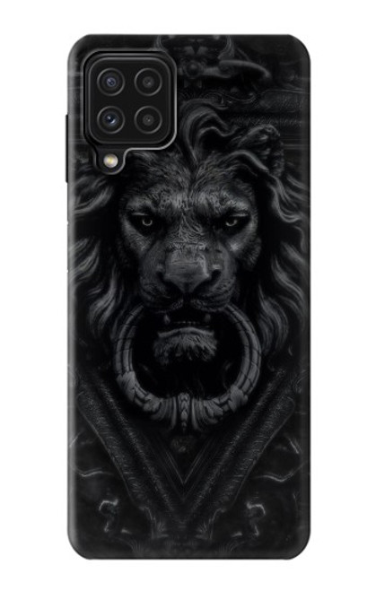 W3619 Dark Gothic Lion Hülle Schutzhülle Taschen und Leder Flip für Samsung Galaxy M22