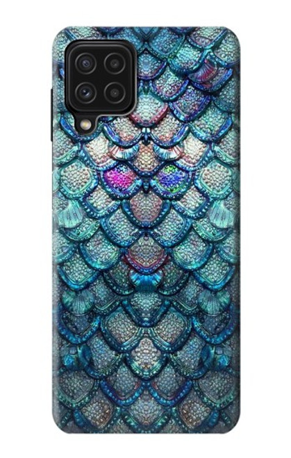 W3809 Mermaid Fish Scale Hülle Schutzhülle Taschen und Leder Flip für Samsung Galaxy M22