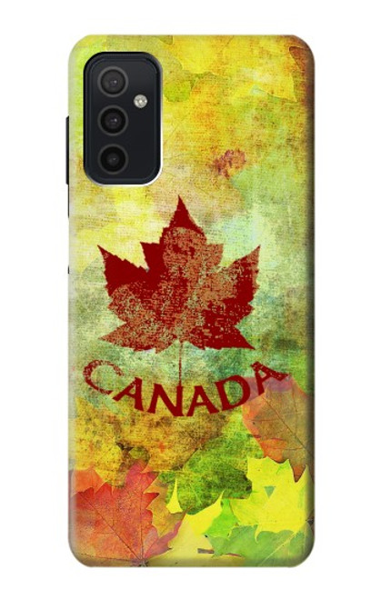 W2523 Canada Autumn Maple Leaf Hülle Schutzhülle Taschen und Leder Flip für Samsung Galaxy M52 5G