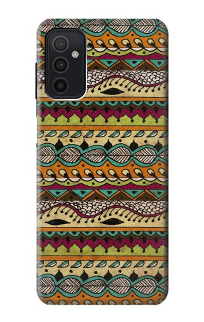W2860 Aztec Boho Hippie Pattern Hülle Schutzhülle Taschen und Leder Flip für Samsung Galaxy M52 5G