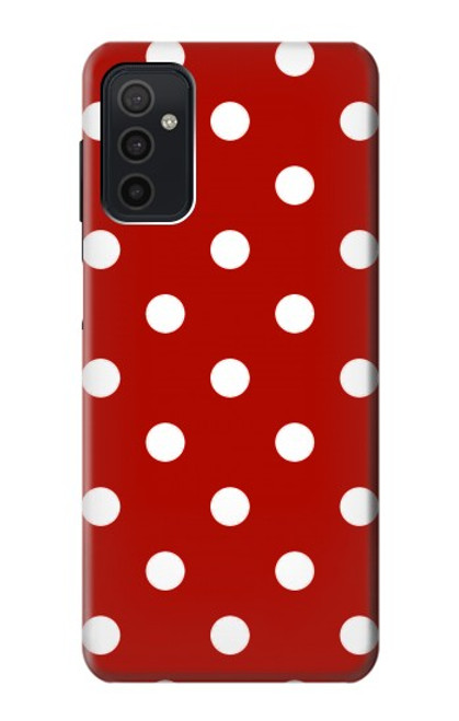 W2951 Red Polka Dots Hülle Schutzhülle Taschen und Leder Flip für Samsung Galaxy M52 5G