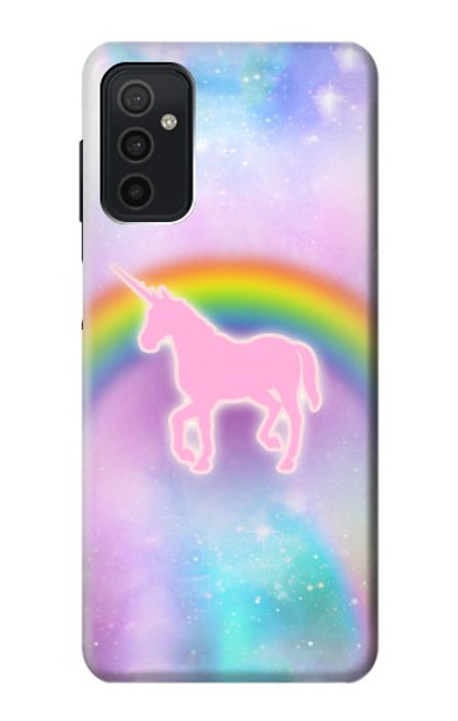W3070 Rainbow Unicorn Pastel Sky Hülle Schutzhülle Taschen und Leder Flip für Samsung Galaxy M52 5G