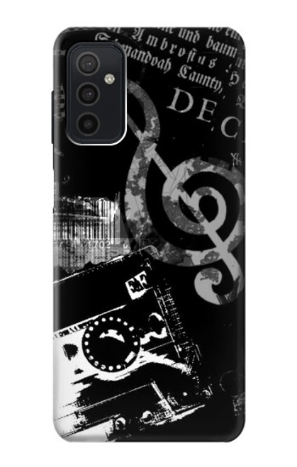 W3197 Music Cassette Note Hülle Schutzhülle Taschen und Leder Flip für Samsung Galaxy M52 5G