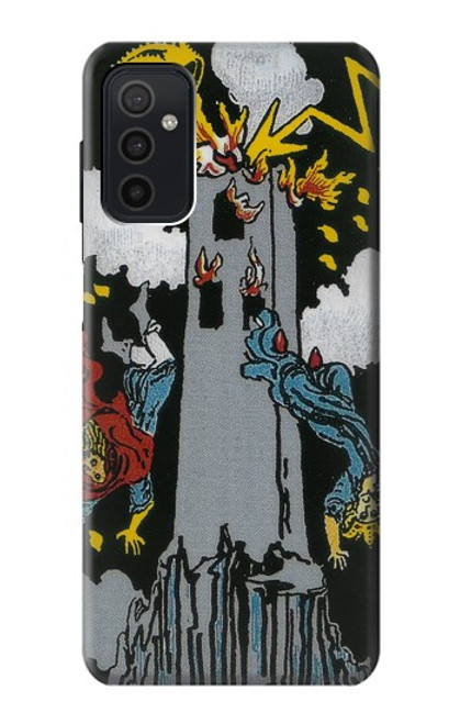 W3745 Tarot Card The Tower Hülle Schutzhülle Taschen und Leder Flip für Samsung Galaxy M52 5G