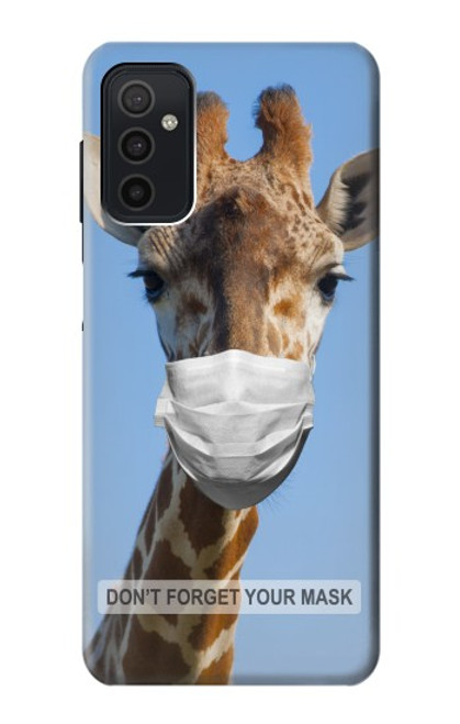 W3806 Funny Giraffe Hülle Schutzhülle Taschen und Leder Flip für Samsung Galaxy M52 5G