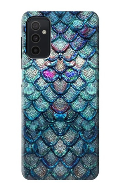 W3809 Mermaid Fish Scale Hülle Schutzhülle Taschen und Leder Flip für Samsung Galaxy M52 5G