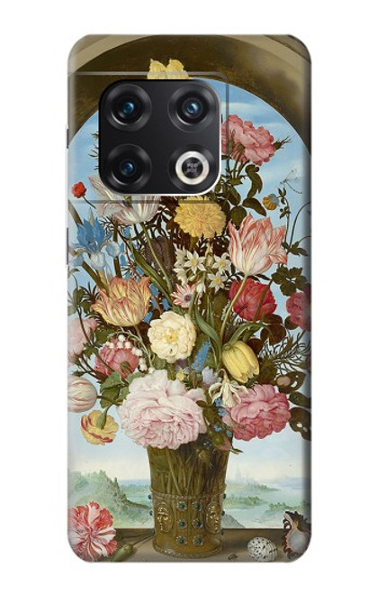 W3749 Vase of Flowers Hülle Schutzhülle Taschen und Leder Flip für OnePlus 10 Pro