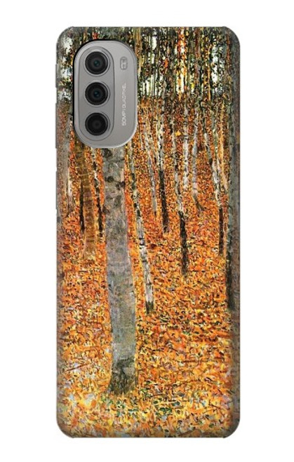 W3380 Gustav Klimt Birch Forest Hülle Schutzhülle Taschen und Leder Flip für Motorola Moto G51 5G