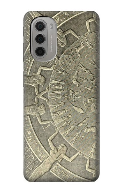 W3396 Dendera Zodiac Ancient Egypt Hülle Schutzhülle Taschen und Leder Flip für Motorola Moto G51 5G