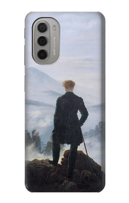 W3789 Wanderer above the Sea of Fog Hülle Schutzhülle Taschen und Leder Flip für Motorola Moto G51 5G