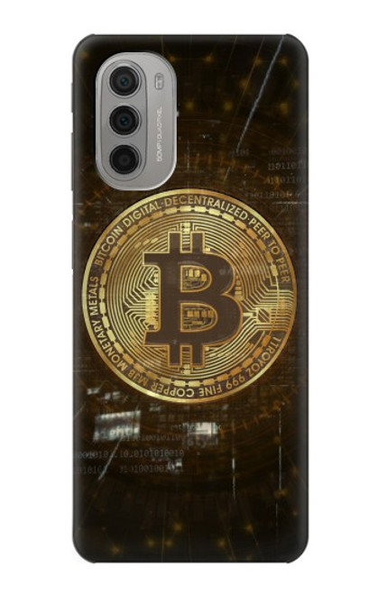 W3798 Cryptocurrency Bitcoin Hülle Schutzhülle Taschen und Leder Flip für Motorola Moto G51 5G