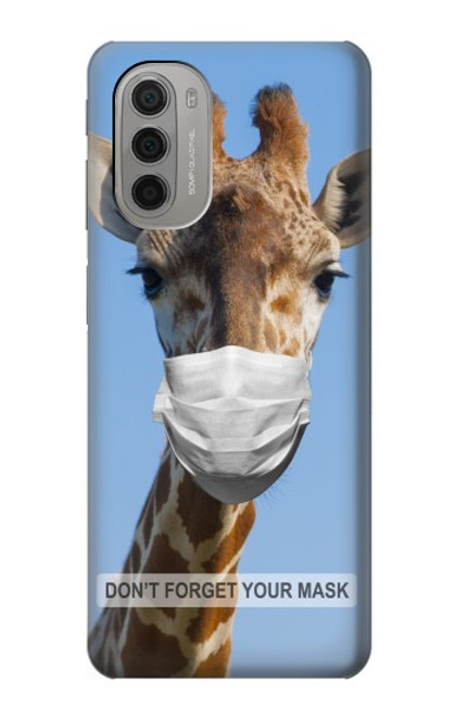 W3806 Funny Giraffe Hülle Schutzhülle Taschen und Leder Flip für Motorola Moto G51 5G