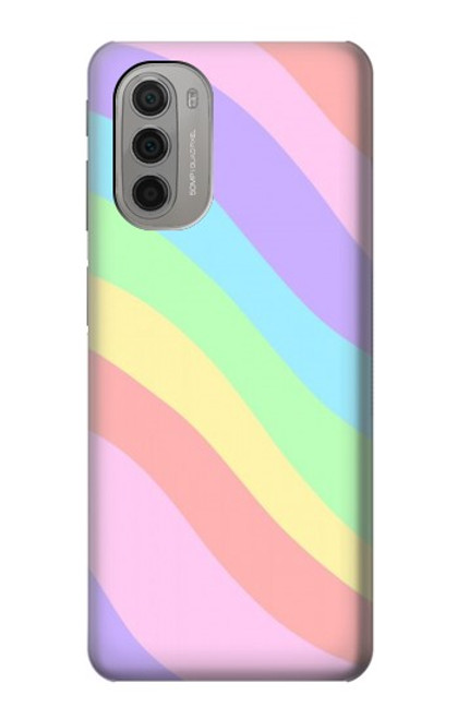 W3810 Pastel Unicorn Summer Wave Hülle Schutzhülle Taschen und Leder Flip für Motorola Moto G51 5G