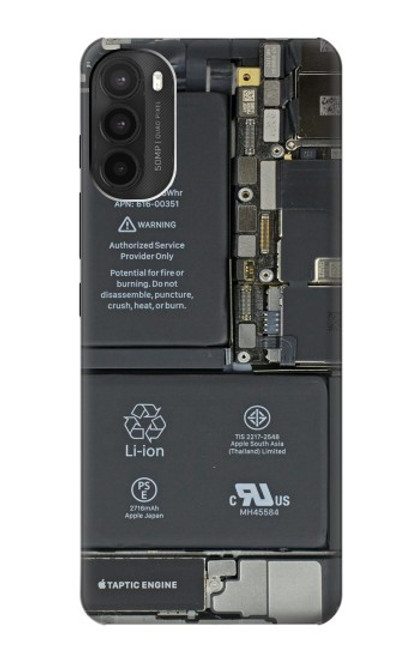 W3467 Inside Mobile Phone Graphic Hülle Schutzhülle Taschen und Leder Flip für Motorola Moto G71 5G