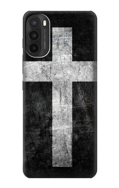 W3491 Christian Cross Hülle Schutzhülle Taschen und Leder Flip für Motorola Moto G71 5G