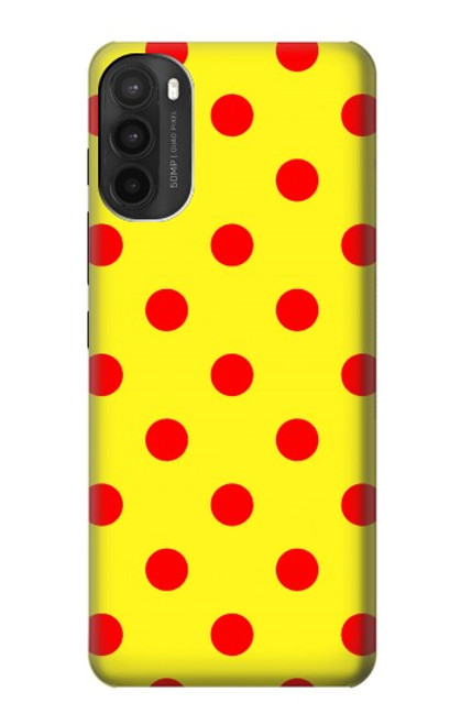 W3526 Red Spot Polka Dot Hülle Schutzhülle Taschen und Leder Flip für Motorola Moto G71 5G