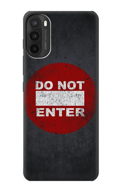 W3683 Do Not Enter Hülle Schutzhülle Taschen und Leder Flip für Motorola Moto G71 5G