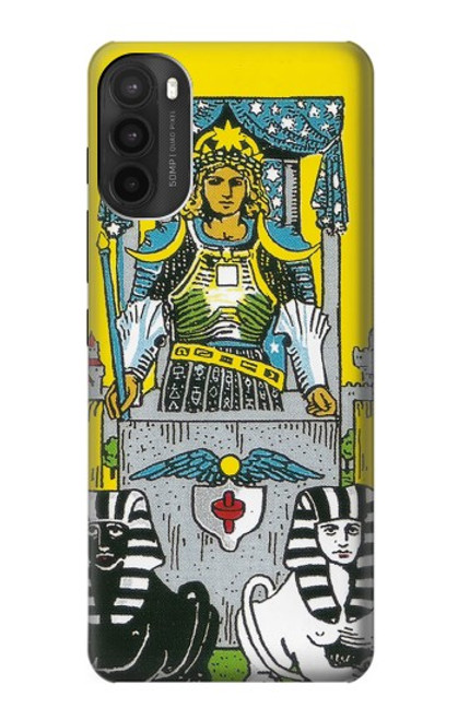 W3739 Tarot Card The Chariot Hülle Schutzhülle Taschen und Leder Flip für Motorola Moto G71 5G