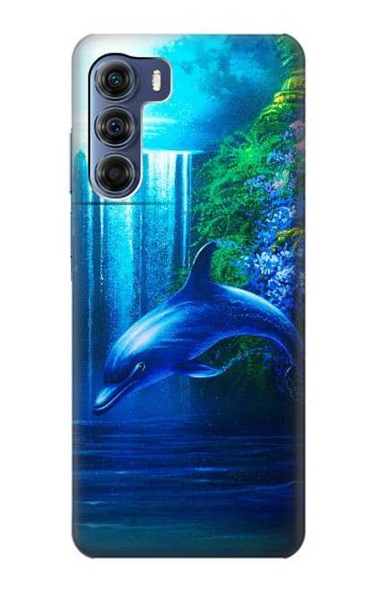 W0385 Dolphin Hülle Schutzhülle Taschen und Leder Flip für Motorola Edge S30