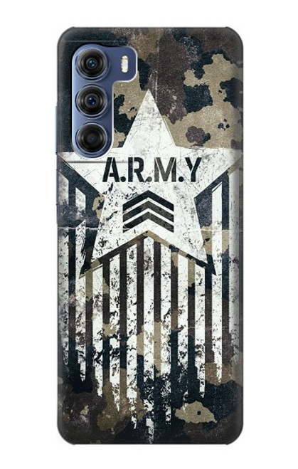 W3666 Army Camo Camouflage Hülle Schutzhülle Taschen und Leder Flip für Motorola Edge S30